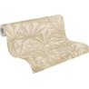 Papeldecor|Papier peint floral beige crème, feuilles de cannabis|Floral