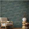 Papeldecor|Tapete Blumen Cannabisblätter Grau und Grün|Blumen