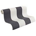 Papeldecor|Tapete Breite Streifen Weiß und Schwarz|Streifen