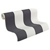 Papeldecor|Papier peint rayures larges blanc et noir|Rayures