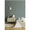Papeldecor|Tapete Elegant Damaszener Stil Grün|Damast