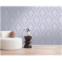 Papeldecor|Tapete Damaszener Violett mit eleganten Medaillons|Damast