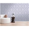 Papeldecor|Tapete Damaszener Violett mit eleganten Medaillons|Damast