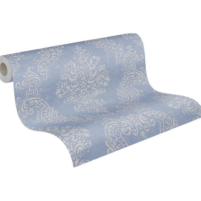 Papeldecor|Papier peint damassé violet avec médaillons élégants|Damas