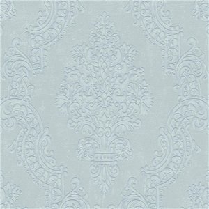 As Creation|Papier Peint damas élégant blanc, gris et beige|Damas