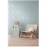 Papeldecor|Papier peint damassé gris et argent|Damas