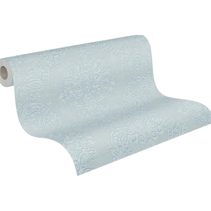 Papeldecor|Tapete Damaszener Grau und Silber|Damast