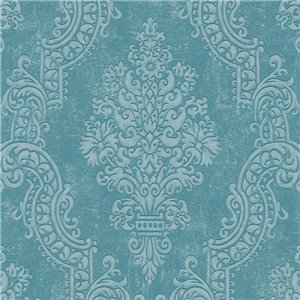 Papeldecor|Papel pintado elegante estilo damasco verde|Damasco