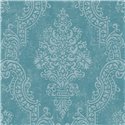 Papeldecor|Elegant Damask Blue and Turquoise Wallpaper|Damask