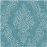 Papeldecor|Papier peint damassé bleu et turquoise élégant|Damas