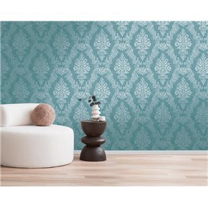 Papeldecor|Tapete Damaszener Grau und Silber|Damast 2