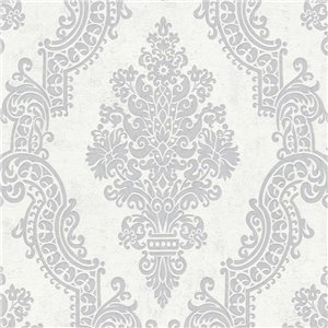 Marburg|Papel pintado ornamental efecto hormigón gris|Damasco