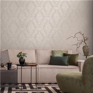 Papeldecor|Tapete Damaszener Grau und Silber|Damast 2