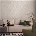 Papeldecor|Papier peint élégant style damassé beige et gris|Damas