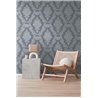 Papeldecor|Papier peint élégant style damassé gris|Damas