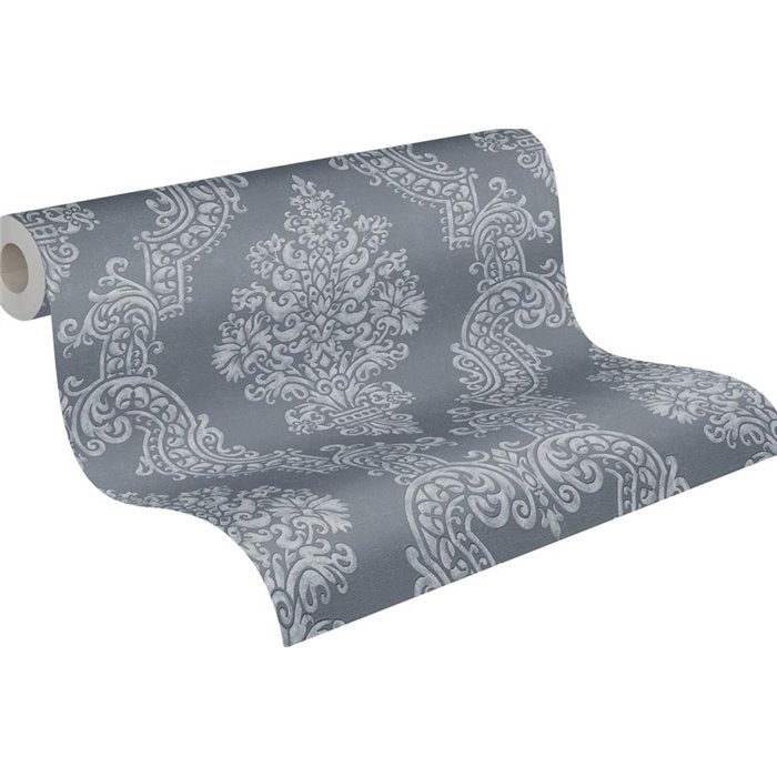 Papel pintado elegante estilo damasco gris - Papeldecor Essence 2026397657