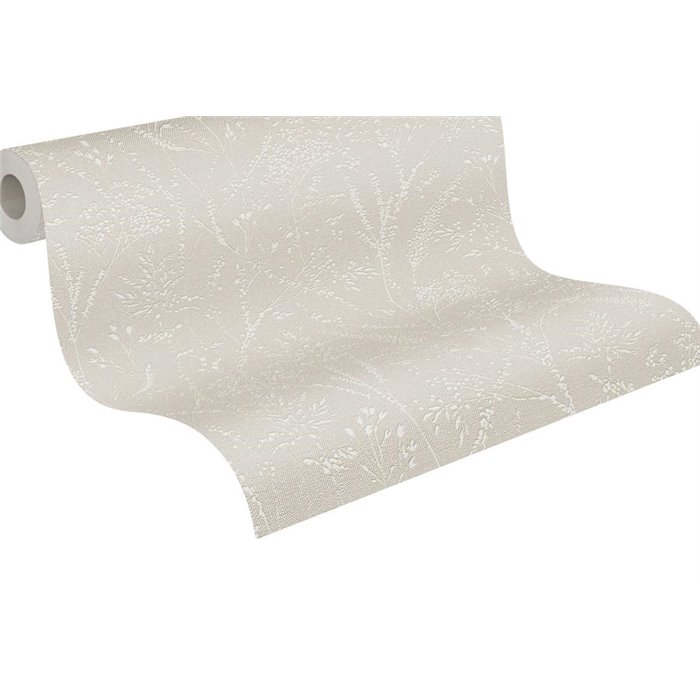 Papeldecor|Papier peint rustique, plantes sauvages beige marron|Fleurs Sauvages