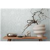 Papeldecor|Rustic Style Wild Plants Green Wallpaper|Wild flowers