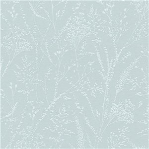 Caselio|Grüne Naturfaser-Effekt Tapete|Badezimmer