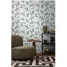 Papeldecor|White and Green Eucalyptus Leaves Floral Wallpaper|Floral