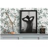 Papeldecor|White and Green Eucalyptus Leaves Floral Wallpaper|Floral