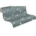 Papeldecor|Tapete Blumen Silber und Grün Eukalyptusblätter|Tapeten