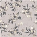 Papeldecor|Beige and Black Eucalyptus Leaves Floral Wallpaper|Wallpaper