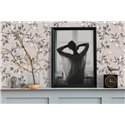 Papeldecor|Tapete Blumen Eukalyptusblätter Beige und Schwarz|Tapeten