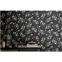 Papeldecor|Papel pintado floral hojas eucalipto gris y negro|Floral