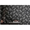 Papeldecor|Papel pintado floral hojas eucalipto gris y negro|Floral