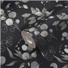 Papeldecor|Papel pintado floral hojas eucalipto gris y negro|Floral