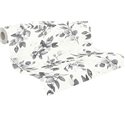 Papeldecor|Papel pintado floral hojas eucaliptos blanco y negro|Floral