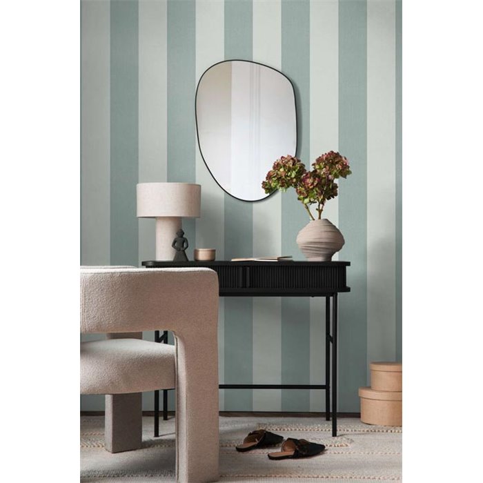 Papeldecor|Tapete Breite Streifen Grün|Streifen
