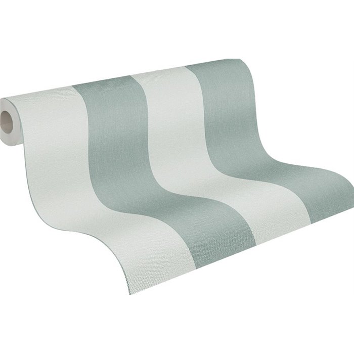 Papeldecor|Tapete Breite Streifen Grün|Streifen