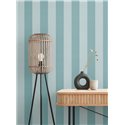 Papeldecor|Papier peint rayures larges bleu et turquoise|Rayures