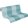 Papeldecor|Papier peint rayures larges bleu et turquoise|Rayures
