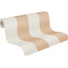 Papeldecor|Wide Cream and Orange Stripes Wallpaper|Stripes