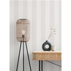 Papeldecor|Papier peint rayures larges effet textile bleu et gris|Rayures 2