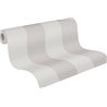 Papeldecor|Tapete Breite Streifen Beige und Weiß Creme|Streifen