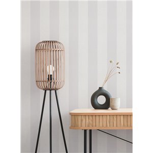 Papeldecor|Papier peint rayures larges effet textile bleu et gris|Rayures 2