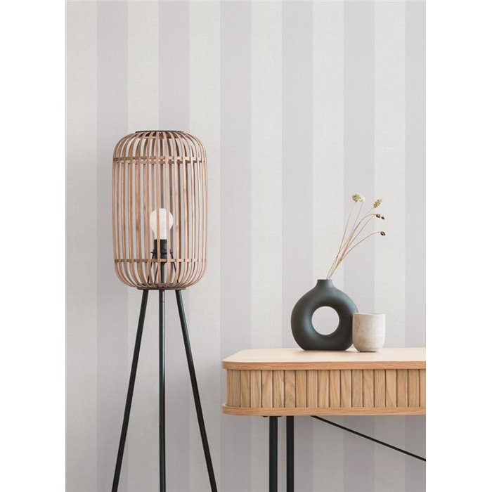 Papeldecor|Wide White and Gray Stripes Wallpaper|Stripes