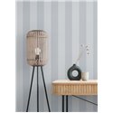 Papeldecor|Papier peint rayures larges effet textile bleu et gris|Rayures