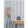 Papeldecor|Tapete Breite Streifen Effekt Textil Blau und Grau|Streifen