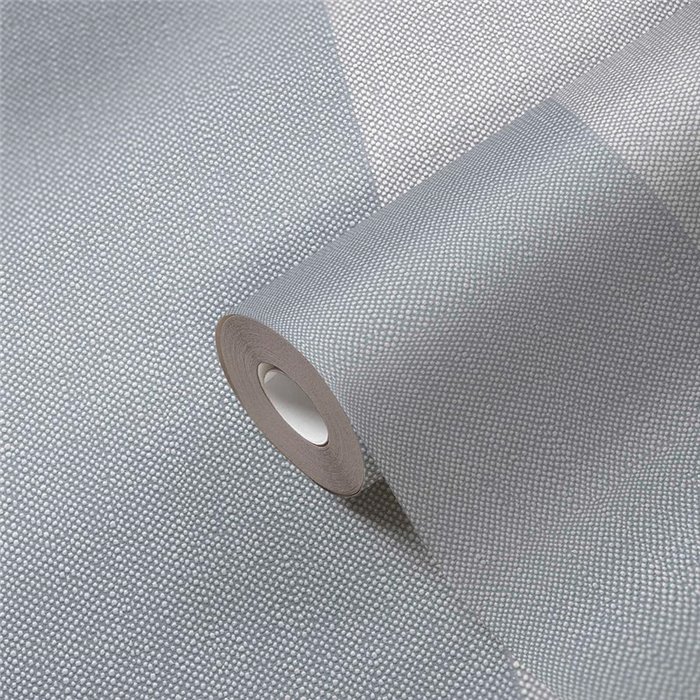 Papel pintado rayas anchas efecto textil azul y gris - Papeldecor Essence 2026397997