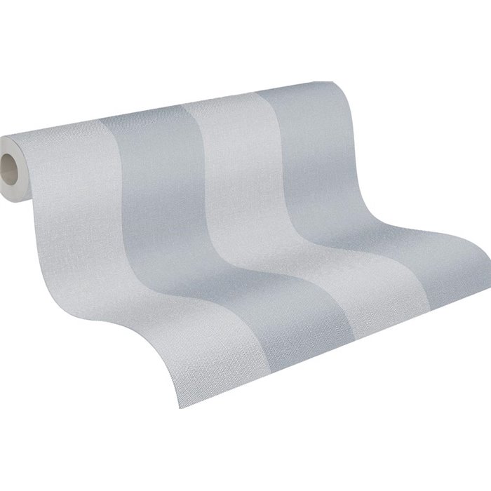 Papel pintado rayas anchas efecto textil azul y gris - Papeldecor Essence 2026397997