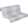 Papeldecor|Papier peint rayures larges effet textile bleu et gris|Rayures