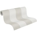Papeldecor|Papier peint rayures larges blanc et marron|Rayures