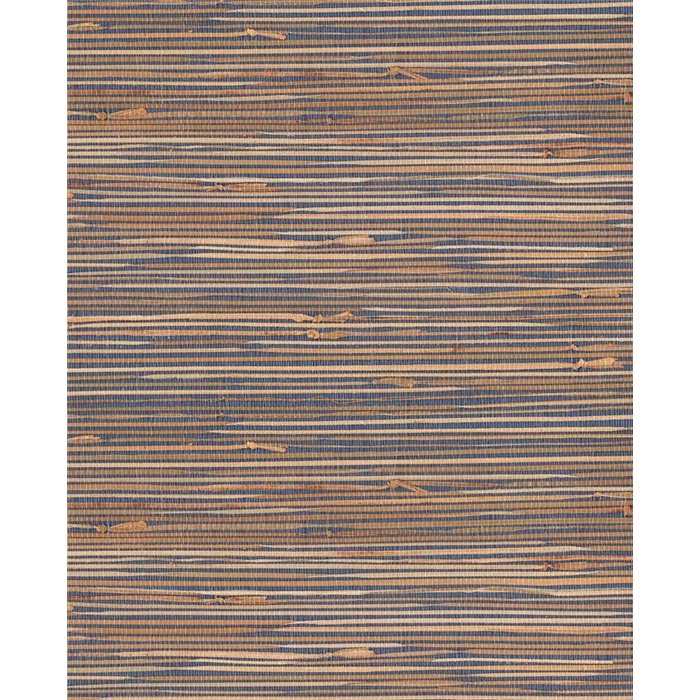 Revestimiento pared rafia algas marinas marrón azul oriental - Eijffinger Natural Wallcoverings 3 303531