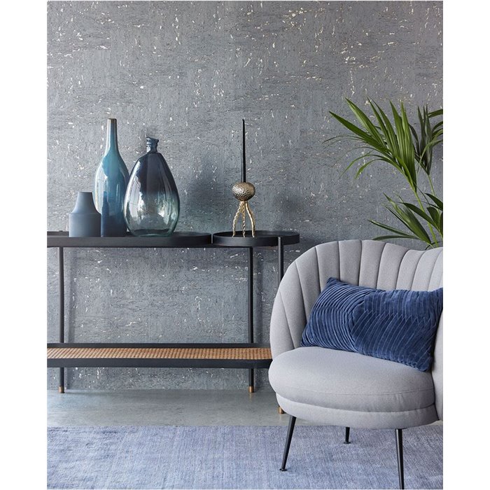 Eijffinger|Revestimiento pared corcho azul rústico industrial|Revestimientos de Pared