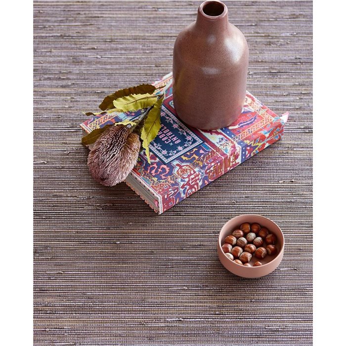 Eijffinger|Revêtements Muraux raphia teinté brillant marron lilas ethnique|Revêtements Muraux